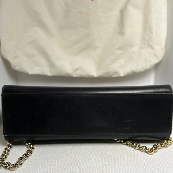 Salvatore Ferragamo Vintage Black Leather Flap Chain Link Shoulder Crossbody Bag - Picture 12 of 12